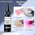 NICOLE DIARY 30ml Color Mixing Gel Nail Polish Soak Off UV LED Nail Glitter Sequins Fusion Gel Varnish Manicure Decoration Tool. 