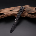 Folding Butterfly Knife/Comb for Portable Practice: CSGO Valorant - Training Tool, Stainless Steel Balisong Pocket Trainer. 