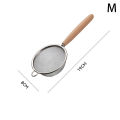 1Pc 304 Stainless Steel Mesh Filter Spoon With Wooden Handle Flour Filter Spoon Household Kitchen Fried Food Filter Colanders. 