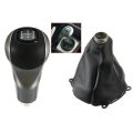 Car Manual Leather Gear Shifting Dust Boot with Shift Head, 5 Speed Gear Shift Knob Manual Shift Ball Stick. 