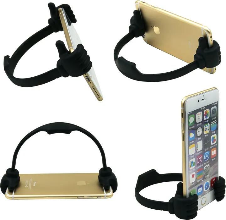 Thumbs-up%20Cell%20Phone%20Stands,%20Tablet%20Display%20Stands,%20Cellphone%20Holder,%20Mobile%20Smartphone%20Mount%20Cradle%20for%20Desk%20Desktop%20%E2%80%93%20Universal%20Multi-Angle%20Cute,%202%20Packs,%20Black%20-%20Image%203
