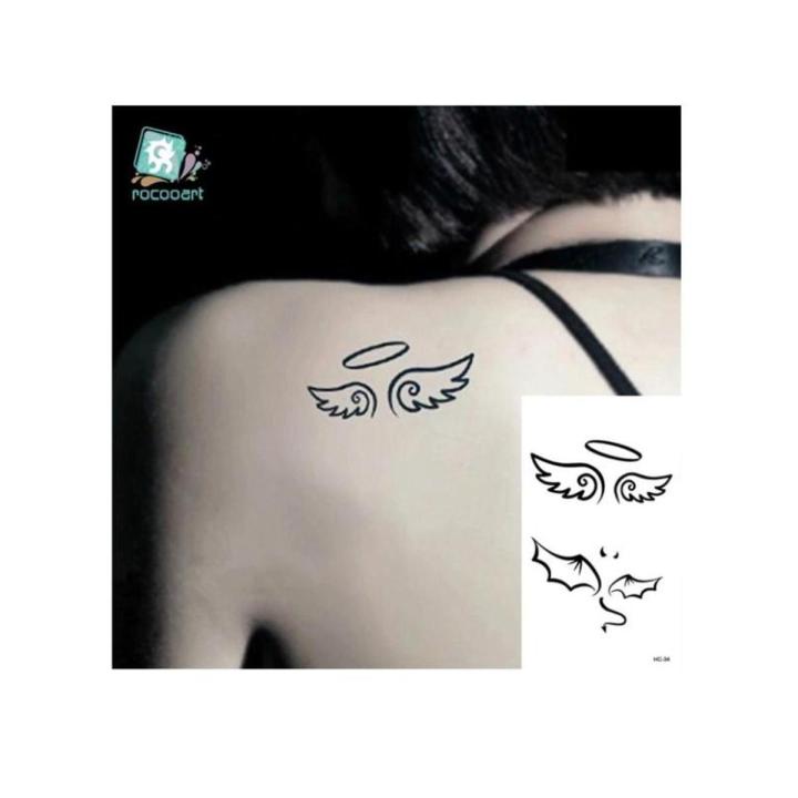 Rocoart HC1034 Shoulder Angel Wing Temporary Tattoo Sticker