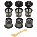 6Pcs Reusable Coffee Pod Filters Mesh Holder Replacements for Keurig K-Cup. 