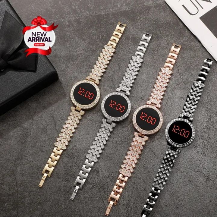 Luxurious%20Digital%20Bracelet%20Watch%20for%20Women%20&%20Girls%20-%20Full%20Diamond/Stone%20Studded%20LED%20Touch%20Screen%20Wristwatch%20-%20Image%202