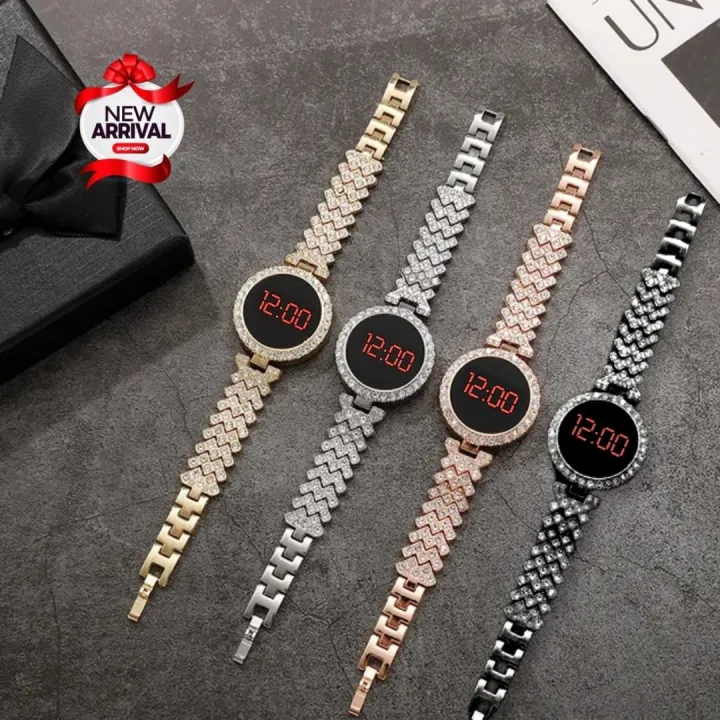 Luxurious%20Digital%20Bracelet%20Watch%20for%20Women%20&%20Girls%20-%20Full%20Diamond/Stone%20Studded%20LED%20Touch%20Screen%20Wristwatch%20-%20Image%202