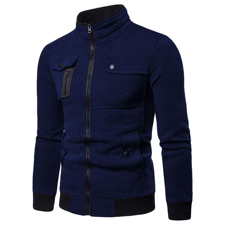 Winter Pocket Zipper Jacket For Men/Stylish Zipper Pocket Style Jacket For Men/Upper For Men/Bomber Jacket For Men (Heavy Fleece Material)