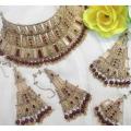 Bridal Heavy Jewellery Set - (4 in 1) Necklace, Earrings, Jhomar & Bindiya - Fashion Jewelry for Girls | OWN Jewellery. 