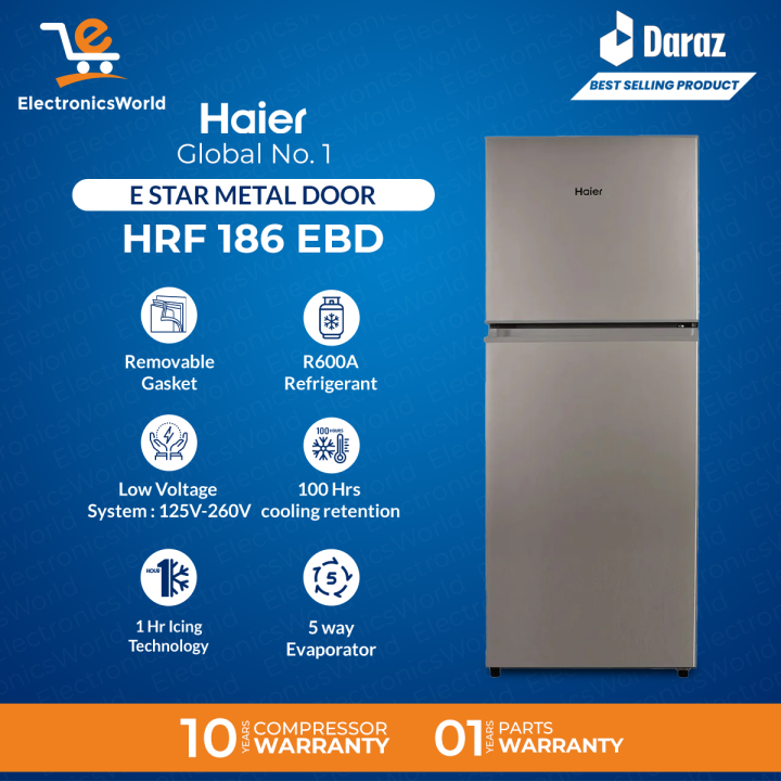 Haier%20Refrigerator%20%7C%20Model%20HRF-186%20EBD%20/%20EBS%20%7C%20E-Star%20Series%20%7C%206.5%20Cubic%20Feet%20(Deepest%20Freeze%20+Direct%20Cool+%201%20Hour%20Icing%20Technology%20+%20Metal%20Door+LVS%20Technology)%20Golden/Silver%20Color/Refrigerator/%2010%20Years%20Brand%20Warranty%20-%20Image%202