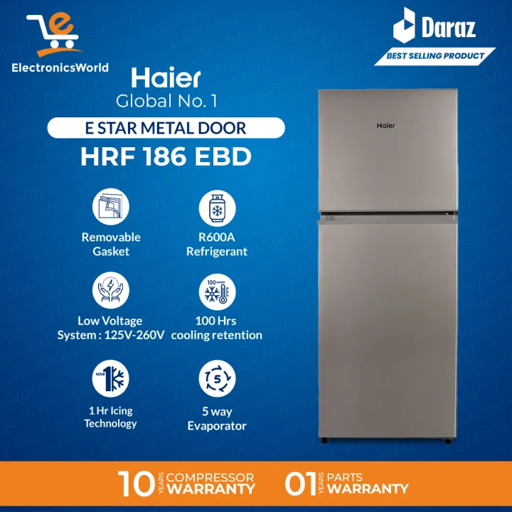Haier%20Refrigerator%20%7C%20Model%20HRF-186%20EBD%20/%20EBS%20%7C%20E-Star%20Series%20%7C%206.5%20Cubic%20Feet%20(Deepest%20Freeze%20+Direct%20Cool+%201%20Hour%20Icing%20Technology%20+%20Metal%20Door+LVS%20Technology)%20Golden/Silver%20Color/Refrigerator/%2010%20Years%20Brand%20Warranty%20-%20Image%202