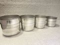 Silver Steel Ice Making Round Shape Bowl For Freezer Pack Of 4 High Quality. 