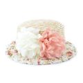 【VisioN Shop】Baby Girl Flowers Handmade Straw hat Casual Girl's Sunbonnet Bucket Hat girls Roll-up Cap kids Sun hat CM-010. 