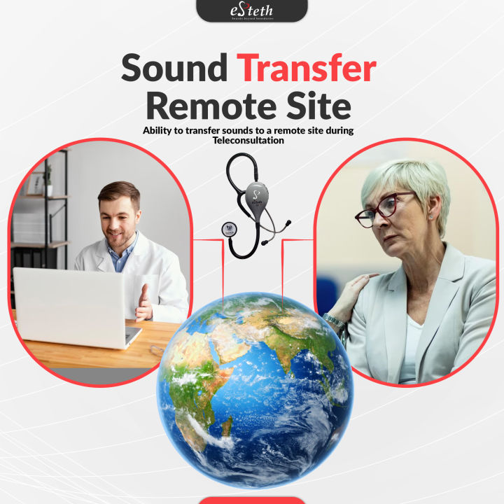 eSteth Lite Digital Stethoscope for Live and Store-and-Forward Telemedicine