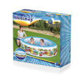 6.5 Ft Bestway Inflatable Cartoon Characters Pool 3 Ring Swimming Pool For Kids Summer Season Pools Party With Inflatable Pool, Family Fun Indoor & Outdoor Kids Water Games Swim Play Bath Pool & Enjoy Summers Swimming Pool For Toddler & Kids Code: 51122. 