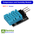 DHT11 Temperature Humidity Sensor 3 Pin Smart Digital DHT11 Module by Electrica. 