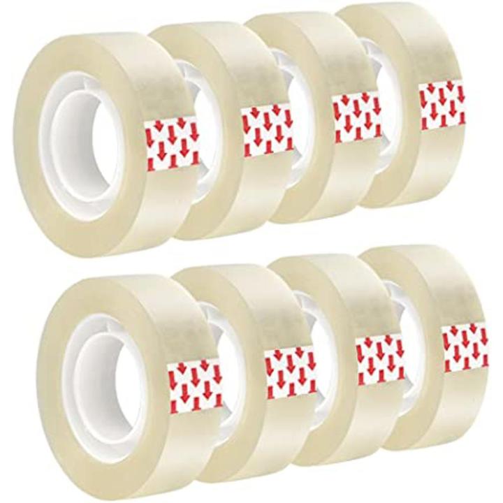 Pack of 8 Transparent Tape Clear 18 mm