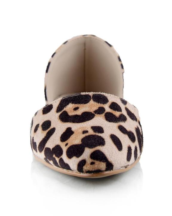 Beige%20And%20Black%20Suede%20Pump%20Flats%20For%20Women%20-%20Image%204