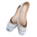 White Khussa for Girls - Stylish and Comfortable Casual & Party Footwear, Eco-friendly, Durable, Trendy Design. 