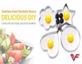 Fried Egg Cooking Mold Shaper 4 Pcs Stainless Steel Kitchen Pan cake Mould Ring. 