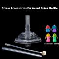 2pcs Drink Straight Straw Replacement Accessories for Avent Bendy Baby Straw Cup Baby Drink Bottle (no bottle).