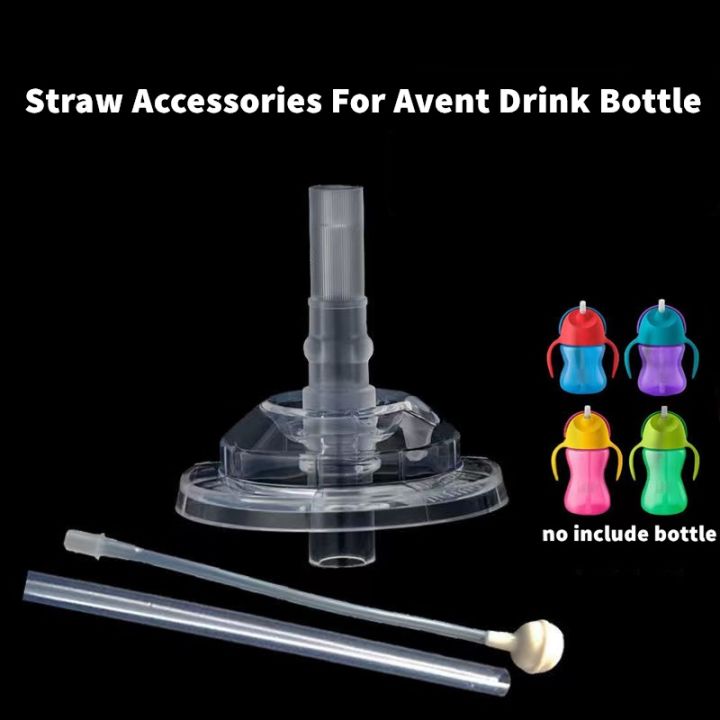 2pcs Drink Straight Straw Replacement Accessories for Avent Bendy Baby Straw Cup Baby Drink Bottle (no bottle)