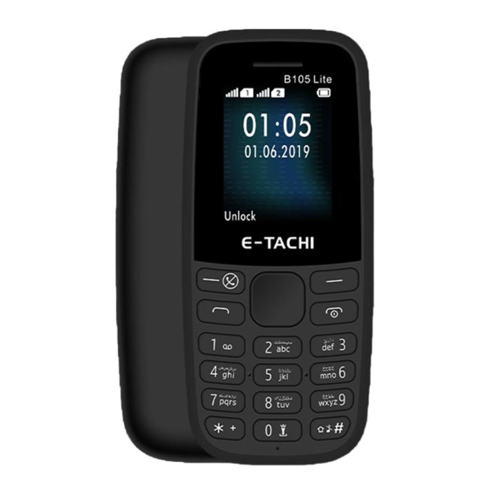 Etachi B105 Lite, Same Like Nokia 105, Without Camera, Dual Sim, PTA Approved, 1 Year Brand warranty, Auto Call Recording, Rejected Unknown Callers, Flash Light, Wireless FM Radio, Memory Card Supported, Any Color