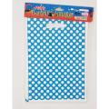 BLUE POLKA DOT THEME GOODY BAGS PACK OF 10 PARTY FAVORS BAGS. 