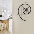 Present Era Metal  Wall Clock, Metal Wall Clock, Fibonacci Spiral Wall Clock,  Minimalist Modern Wall Clock, Unique Wall Clock, Decorative Wall Clock, New Home Gift, 3D Wall Clock, Metal Wall Hanging, Wall Clock, Clock. 