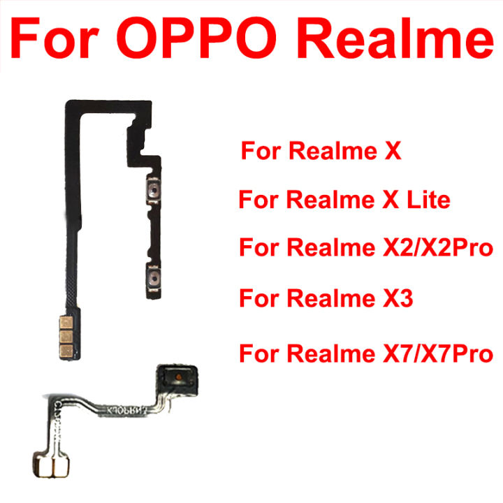 Power Volume Flex Cable For Oppo Realme X XLite X2 X2Pro X3 Super Zoom X7 X7Pro Power Volume Side Key Button Flex Ribbon Parts