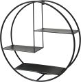 New Round Wall Shelf Unit,New europe style iron wooden wall shelf, Floating Shelves Storage Organiser Metal Wall Mounted Industrial Modern Book Rack Display,Bathroom shelf, Kitchen shelf, Dressing rack,Tv shelf rack,Beautiful home decor. 