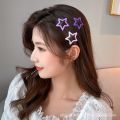 Children Star Shape Metal Snap Hair Clips Barrettes Girls Cute Hair Bobby Pins Hair Accessories Kids Candy Color Hairpins. 