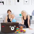 Toy Storage Chest Box for Kids and Babies – Collapsible Organizer Bin for Boys & Girls with Flip Lid – Gift Baskets for Small Toys, Stuffed Animal - Toy Boxes to Keep Playroom & Nursery Happy. 