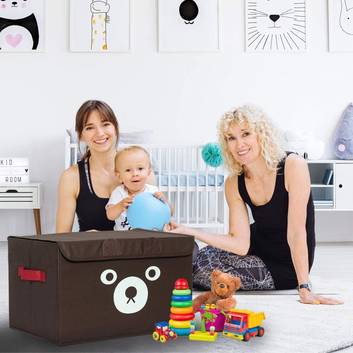 Toy%20Storage%20Chest%20Box%20for%20Kids%20and%20Babies%20%E2%80%93%20Collapsible%20Organizer%20Bin%20for%20Boys%20&%20Girls%20with%20Flip%20Lid%20%E2%80%93%20Gift%20Baskets%20for%20Small%20Toys,%20Stuffed%20Animal%20-%20Toy%20Boxes%20to%20Keep%20Playroom%20&%20Nursery%20Happy%20-%20Image%205