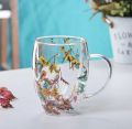 Double Wall Glass Mug | Tea and Coffee Cup for Hot Beverages | Coffee Mugs for Coffee Cappuccinos | Partner gift | Birthday gift. 