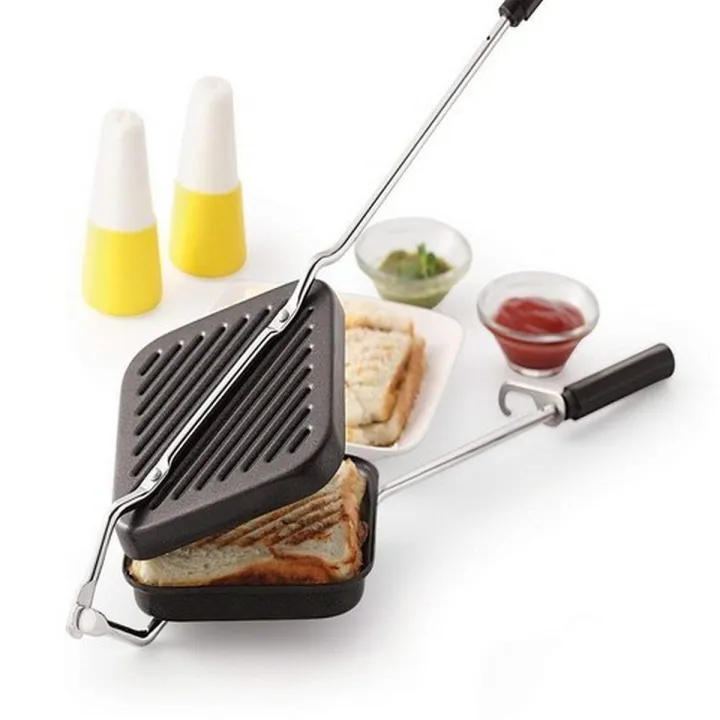Non Stick gas Toaster Sandwich Maker Panini Press Grill Pan