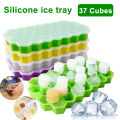 Honey Cube Honeycomb Tray 37 Silicone Cubes Ice Cube Making Mold with Lids. 