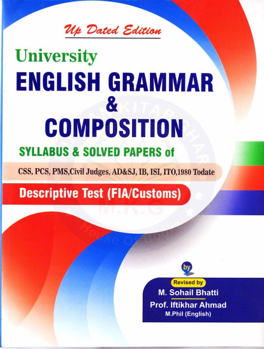 English Grammar and Composition Syllabus and Solved Papers of CSS