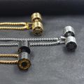 Dumbbell go fit Pendant Fitness Bodybuilding Gym gold black color Crossfit Barbell Necklace Fitness Jewelry 316L Stainless Steel. 