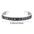 Vividaea Couple Matching Bracelet Empower Style with Unisex Sun Moon Star Bracelet Boost Confidence Fearlessness Adjustable Wrist Jewelry for Couples Opening Bangle. 