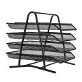 4 Layer Document DeskTray made with Metal Wire Mesh Paper Tray Desk Organizer Rack Office A4 File Holder. 