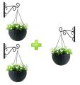 Pack of of 03 - Iron Garden Wall Light Hanging Flower Plant Pot Bracket Hook Shelf Stand Holder, Flower Pot Stand Modern Stand Makes Great Decor DESIGNED BY HB STEEL FIXER Package Contents: 1 x Iron Flower Stand Hook. 