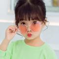 Trendy Fashion Boys and Girls Bow Metal Sunglasses B010 Polygon Trend Children's Sun Glasses Kids Outdoor UV400 Eyewear. 