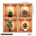 4 Pcs Wall Decor 3D Sticker Removable. 
