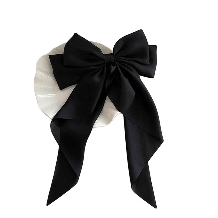 Elegant%20Bow%20Ribbon%20Hair%20Clip%20Fashion%20Solid%20Satin%20Spring%20Clip%20Hair%20Pin%20Headband%20-%20Image%204