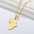 African Africa Map Pendant Necklace Gold Silver Color Stainless Steel Choker Necklace For Women Jewelry Collier. 