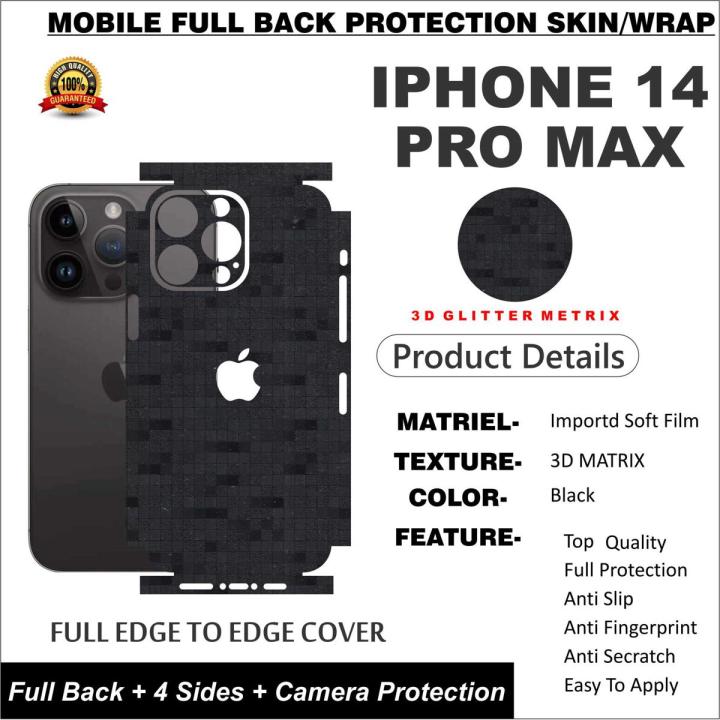 APPLE IPHONE 14 PRO MAX FULL BACK 360 PREMIUM Protection Skin / Wrap-3D MATRIX