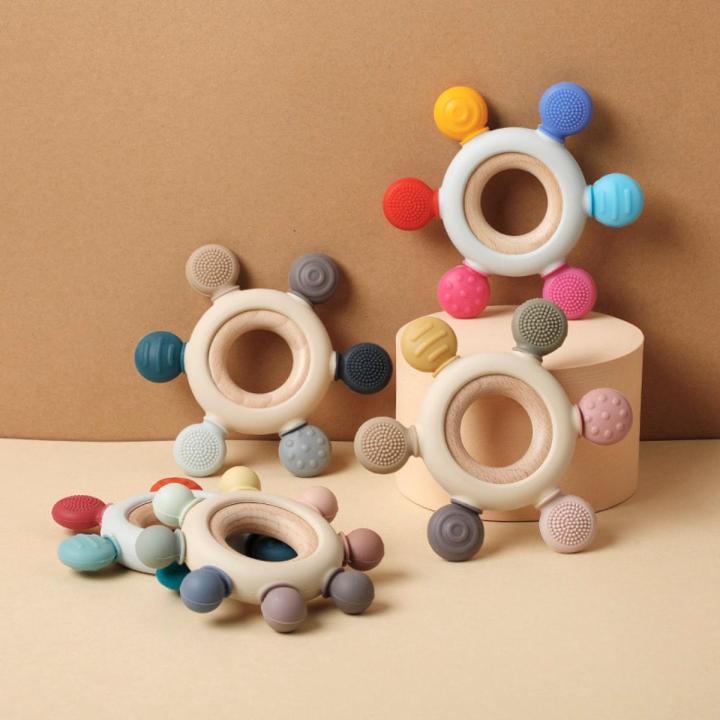 【HOT】 TYRY.HU 1Pc Soft Silicone Teether Kids Creative Teething Teether Infant Chewing Toy Transformable Nursing Gift For Baby BPA Free