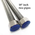 Stainless Steel Hose Water Heater Connector Plumbing Pipe 18"inch Soft Flexible Tube Extendable Corrugated Pipe//. 
