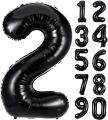 NUMBER FOIL BALLOON IN BLACK COLOR - 32 INCH SIZE NUMBER FOIL BALLOON. 