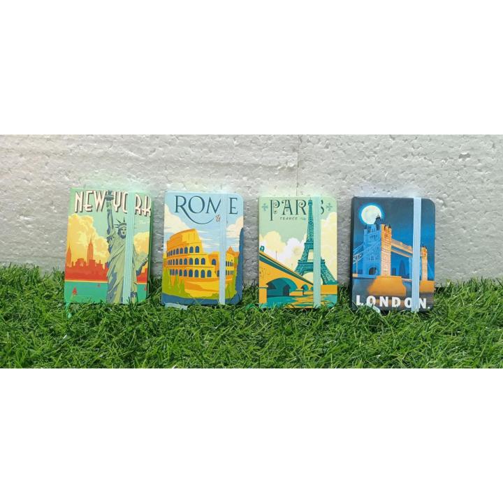 Beautiful Hard Cover Country Travel Pocket Diary( 160 Pages)-Premium Quality Travel Pocket Notebook Diary Reminder Pads Office Gifts And Kids Gifts-120503