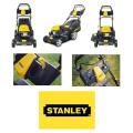 Stanley Petrol Lawn Mower - Grass Cutter - Self Push type - 18 inch - 60L Bag - 8 Heights - SLM-139-460-SP - 139cc Petrol Engine. 